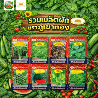 รวมเมล็ดผักซอง ตราภูเขาทอง OP (ชุดที่1)มากกว่า50ชนิด ผักสวนค…