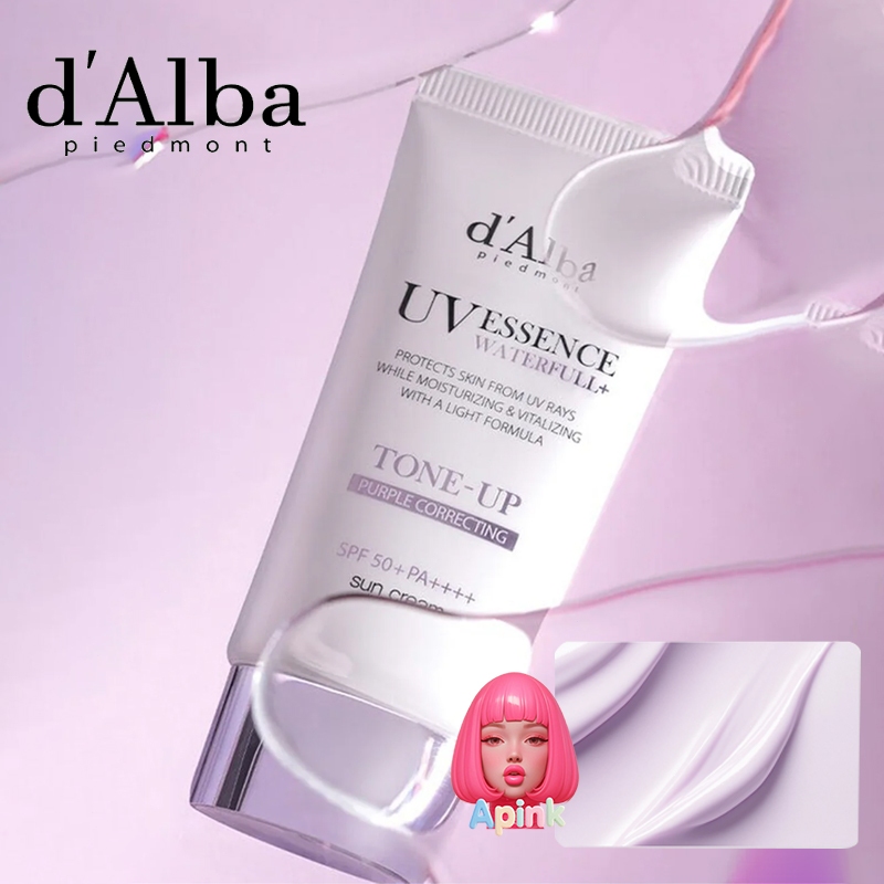 วอเตอร์ฟูล+ โทน-อัพ เพอเพิล คอร์เรคติ้ง ซัน ครีม | d'Alba Waterfull Tone Up Sun Cream (Purple) 50ml