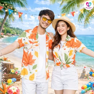 พร้อมส่ง!! เสื้อฮาวาย ใส่ทีม เพื่อน คู่รัก ครอบครัว (NT)
