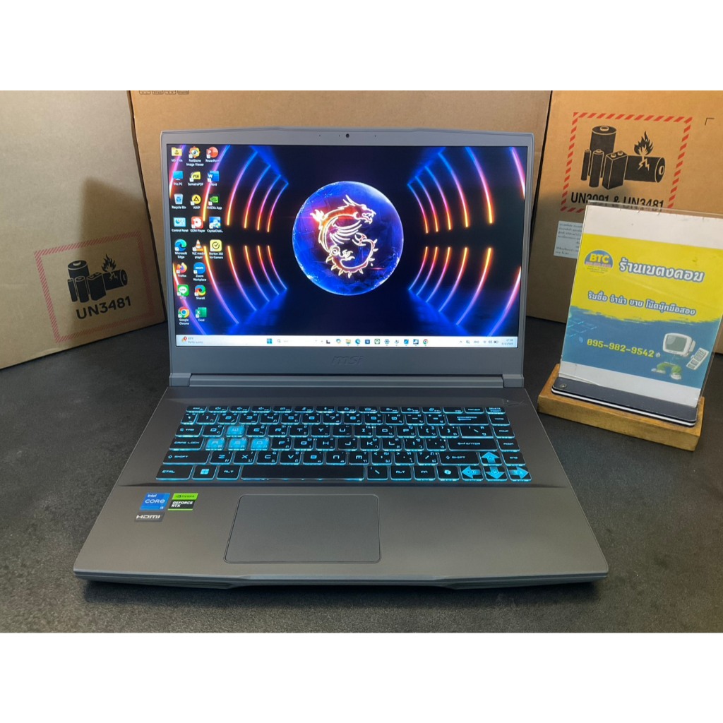 MSI Thin 15 B13UCX-1610TH มือสอง สภาพสวยมาก ใช้งานน้อย