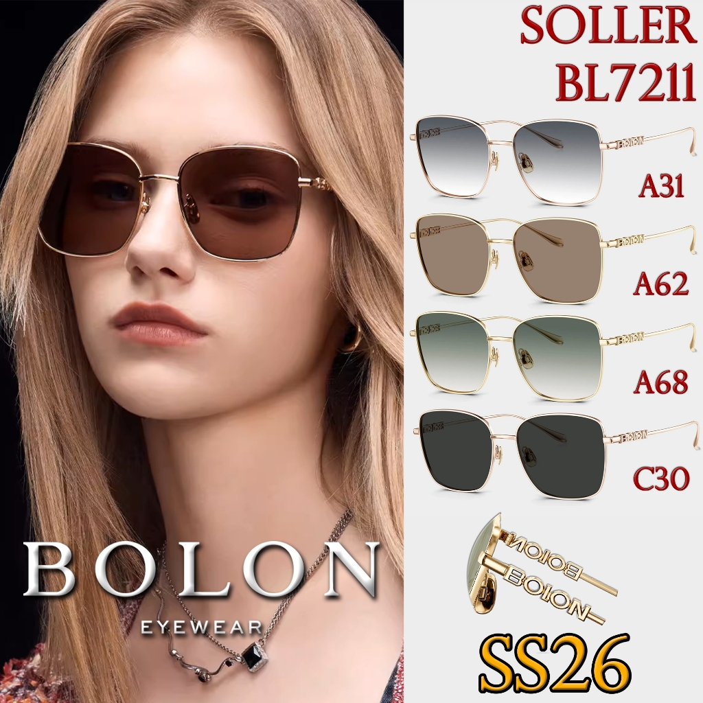 SS26 BOLON แว่นกันแดด รุ่น Soller BL7211 A31 A62 A68 C30 เลนส์ Nylon / Polarized [Stainless Steel]