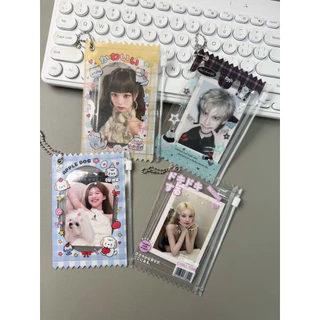 ซองใส่บัตรน่ารัก ลายการ์ตูน Kawaii ใส่รูป ใส่การ์ด โพลารอยด์ พร้อมซิป + ห่วงคล้อง พกง่ายสุดคิ้วท์!