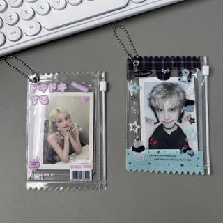 ซองใส่บัตรน่ารัก ลายการ์ตูน Kawaii ใส่รูป ใส่การ์ด โพลารอยด์ พร้อมซิป + ห่วงคล้อง พกง่ายสุดคิ้วท์!