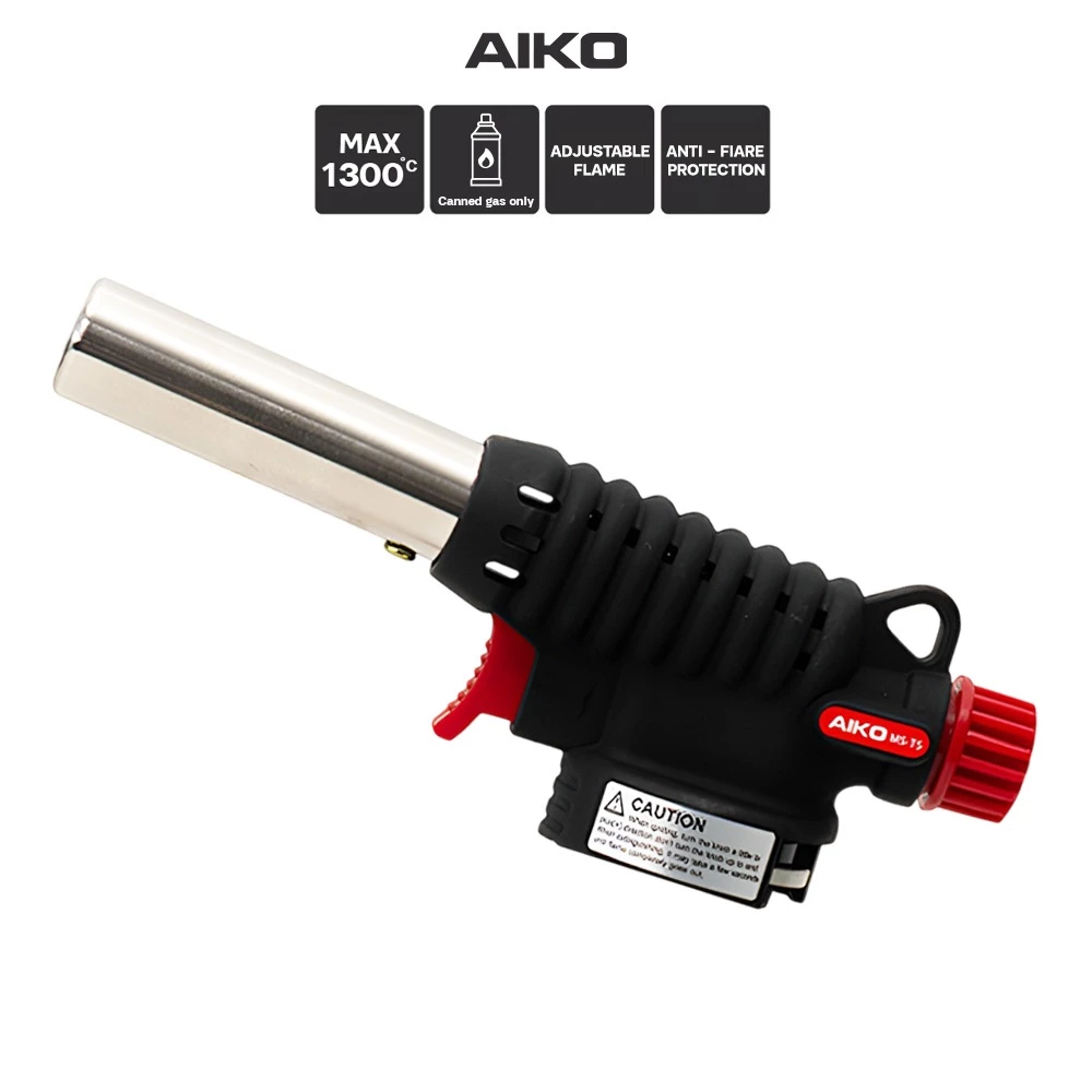 AIKO MS-T5 หัวพ่นไฟสำหรับเบิร์นอาหาร พร้อมฐานกันล้ม 1,300 °C ***รับประกัน 3 เดือน