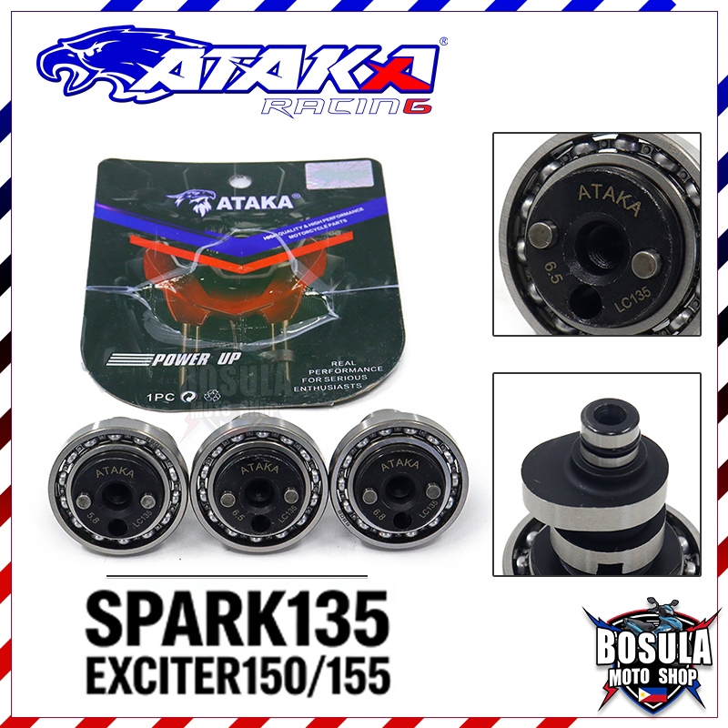 ATAKA แคมแต่ง YAMAHA EXCITER150/155 SPARK135 X1R R15 MSLAZ ไล่เบาพิเศษ รอบจัด ท้ายลึก แถมสติ๊กเกอร์ โต้งแคมซิ่ง ส่งเร็วท