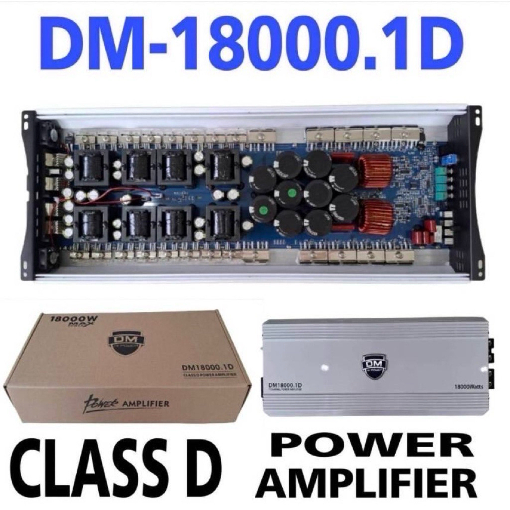 DM18000.1D ClassD Brazil จีน เพาเวอร์แอมป์ขับลำโพงเบสติดรถยนต์