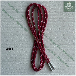 ใหม่ - เชือกกางเกง เชือกเอวกลม เส้นเล็ก 3mm ยาว 140cm เชือกลายจุด เชือกรองเท้า | ปลาย พลาสติก และ โลหะอัลลอย ไม่เป็นสนิม