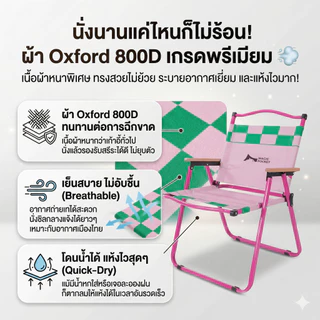 Magic pocket เก้าอี้แคมป์ปิ้ง พับได้ รับน้ำหนัก300กก เก้าอี้สนาม ปิคนิคกลางแจ้ง ขาตั้งอลูมิเนียม