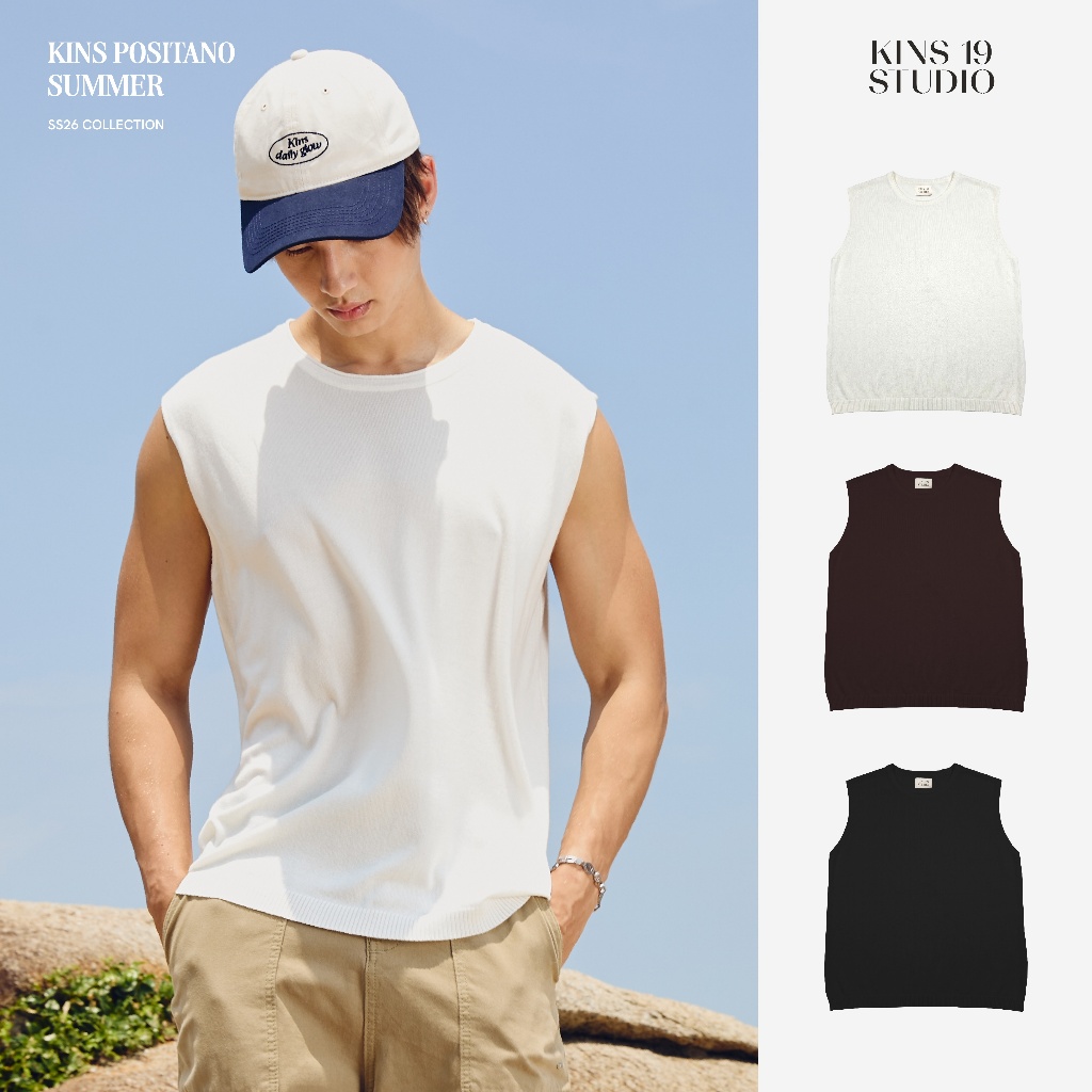 KINS 19 STUDIO | KINS Sleeveless Relaxed Tee เสื้อกล้ามคินส์ [KS22]