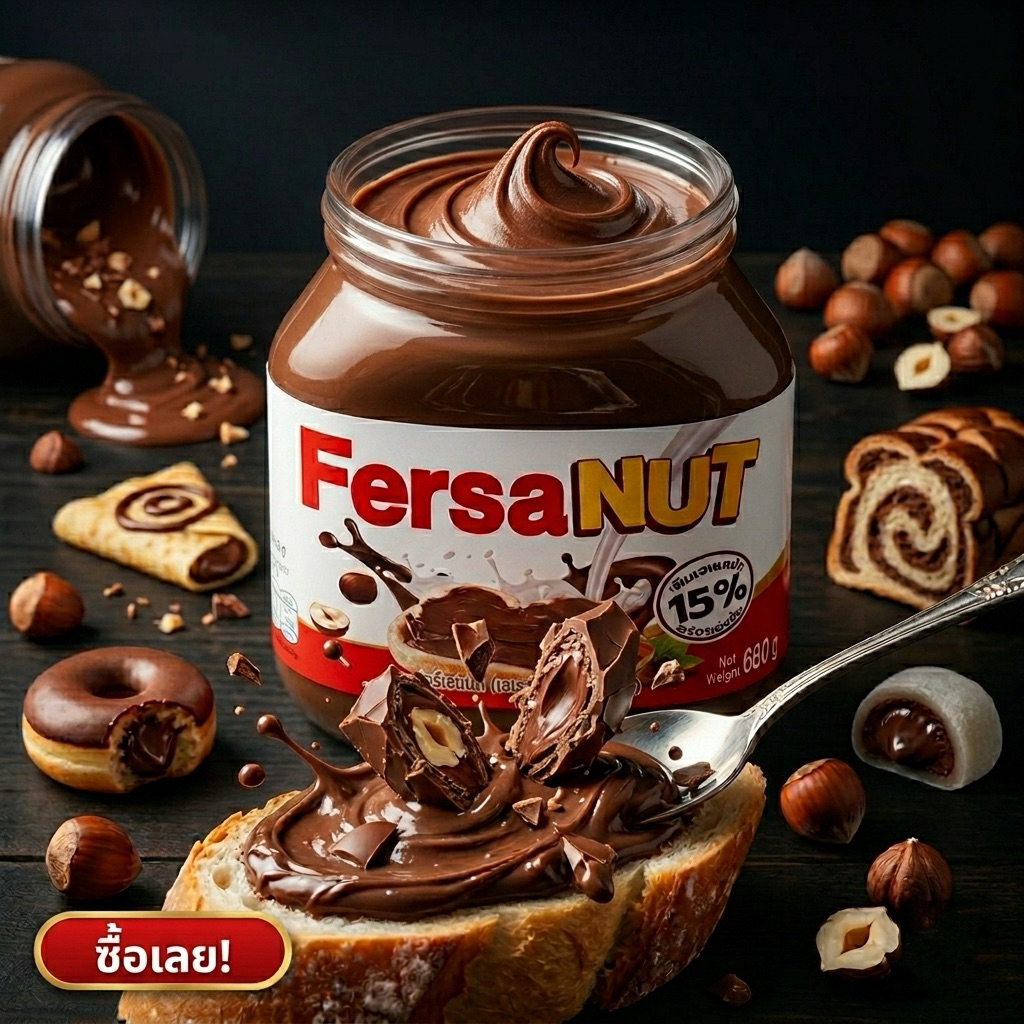 เฟอร์เชย์ FersaNut เฮเซลนัทบด ผสมโกโก้ แบบกระปุก 200 กรัม และ 680 กรัม 🍫🍩🍪🔥หอมหวาน ใช้งานง่าย เหมาะสำหรับเบเกอรี่