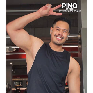 PINQ STUDIO | Active Muscle Tank เสื้อกล้ามออกกำลังกาย ทรงสปอร์ต ผ้านุ่ม ใส่สบาย ไม่หด ไม่ย้วย แห้งไว