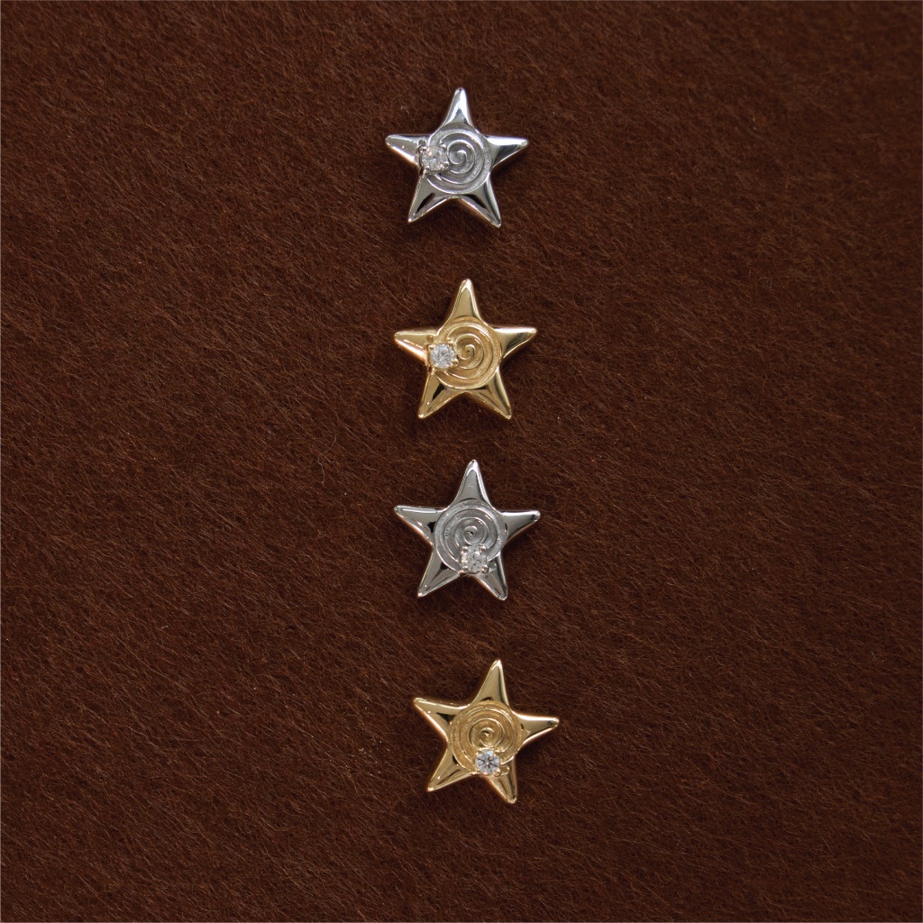 earika.earrings - Star Halo ต่างหูดาวลายขด วัสดุสแตนเลส (stainless steel) ใส่อาบน้ำได้ เหมาะสำหรับคนแพ้ง่าย