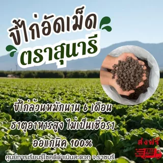 แบ่งขาย!! ขี้ไก่อัดเม็ด ตราสุนารี ขนาดถุงละ 1 กก. (1 แถม 1 รวม 2 กก.)