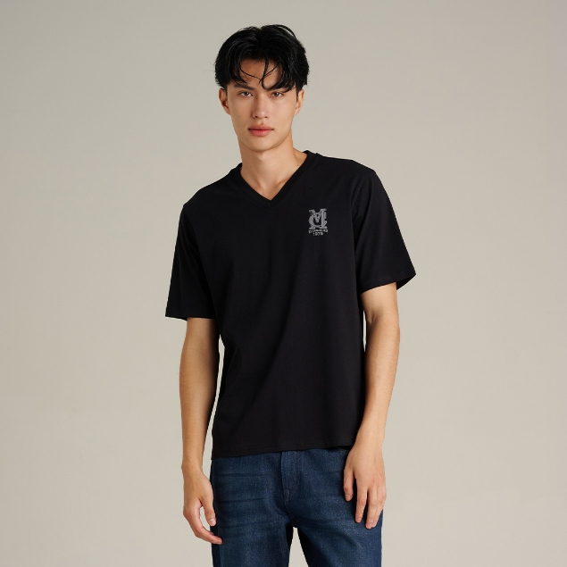 Mc JEANS (แม็คยีนส์) เสื้อยืดผู้ชาย เสื้อยืดแขนสั้น ทรงเรกูลาร์ Regular Fit T-Shirt มีให้เลือก 2 สี MTSZD51