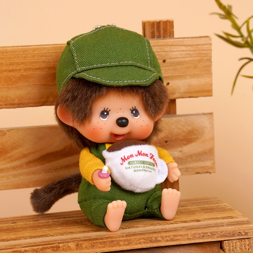 ของแท้100% Monchhichi Mon Mon Farm Coffee Collection มอนชิชิฟาร์มเมอร์ แท้100%