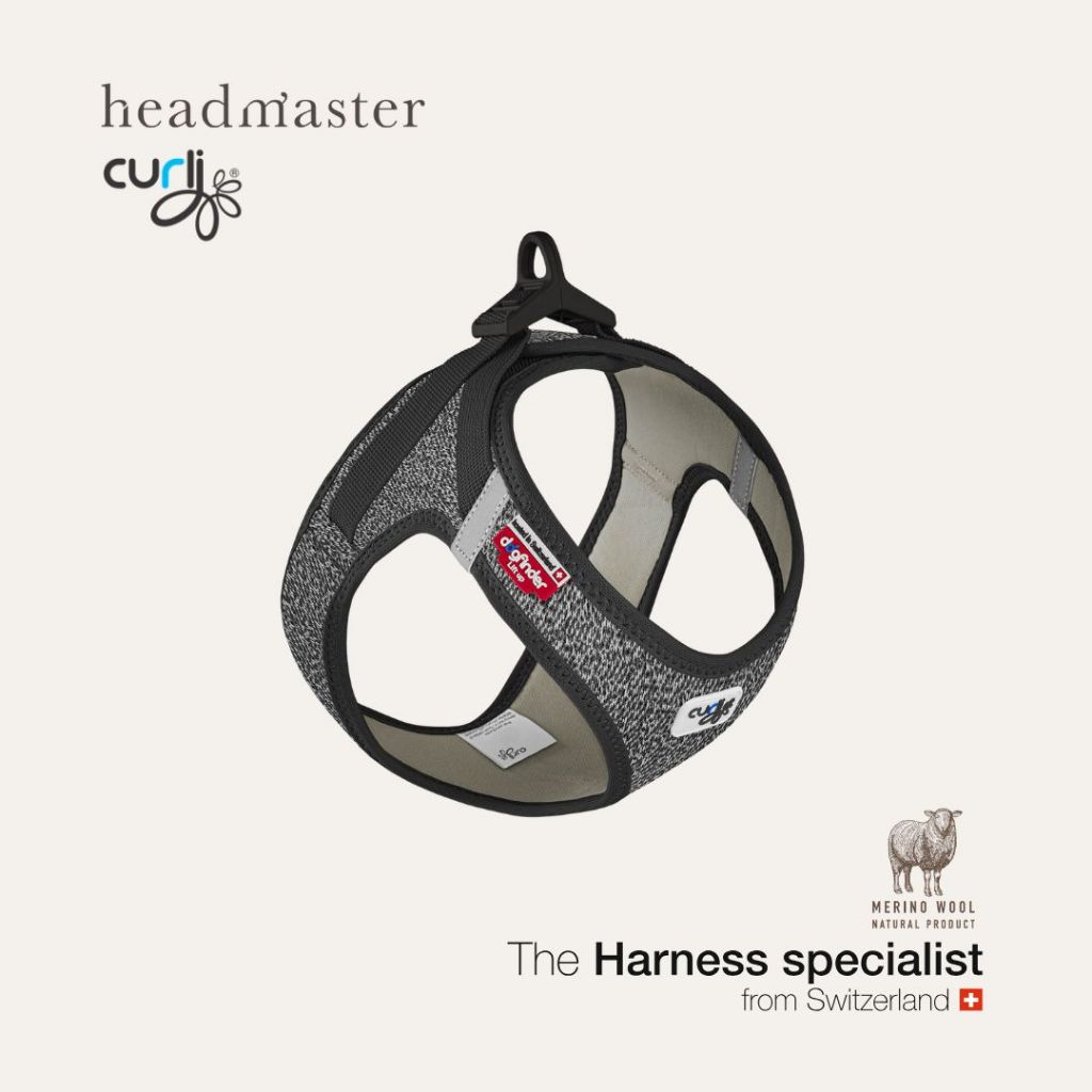 curli Merino Clasp Air Mesh Vest Harness สายรัดอกฮาแนสผ้าขนแกะ สำหรับสุนัขและแมว