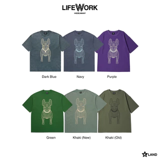 LIFEWORK RADOG BIG LOGO SERIES TEE SHORT SLEEVE T-SHIRT เสื้อไลฟ์เวิร์คหมาโปร่งโทนสีสวย แขนสั้น คอกลม (LWK24TS0006U)
