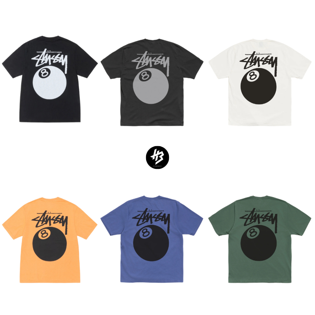 [ของแท้] STÜSSY 8 BALL PIGMENT DYED TEE (US) พร้อมส่ง