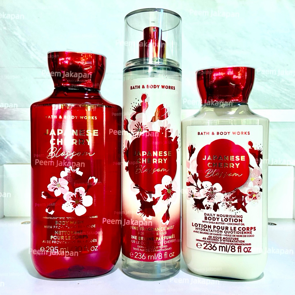 Bath & Body Works Japanese Cherry Blossom (Body Wash / Mist / Lotion) สคบไทย ล็อต 25 - 26