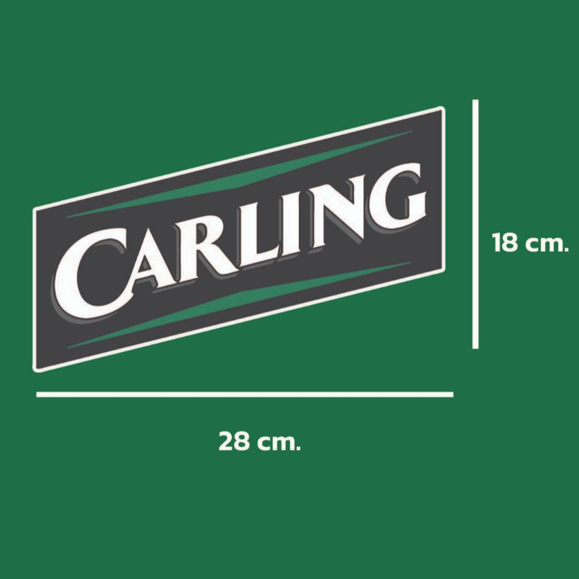 หน้าอก สปอร์นเซอร์ CARLING พื้นหลังสีดำ