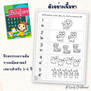 หนังสือแบบฝึกหัดเลขคณิตเด็ก แยกเล่ม | เรียนรู้เลข บวกเลข ลบเลข เก่งเลข เหมาะสำหรับเด็กวัยอนุบาล