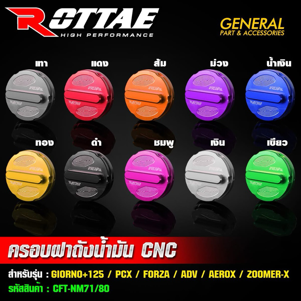 ครอบฝาถังน้ำมัน CNC สำหรับรถ : GIORNO+ / PCX / FORZA / ADV / AEROX / ZOOMER-X