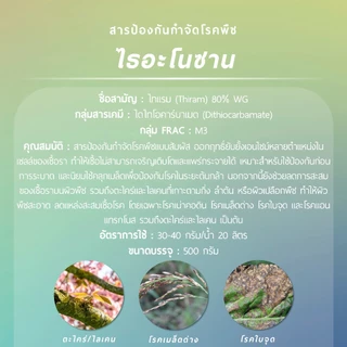 ไธอะโนซาน (ไทแรม 80% WG) 500 กรัม
