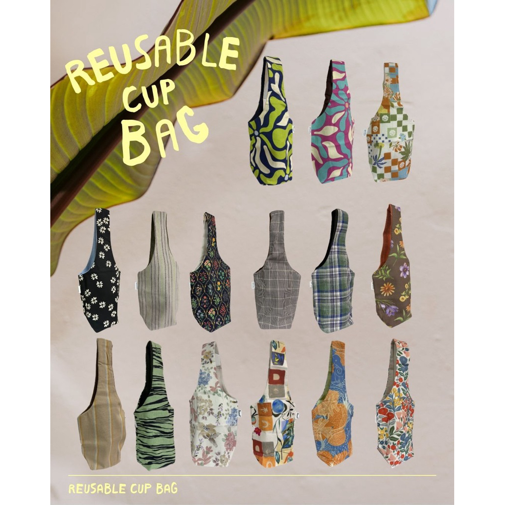 Reusable Cup Bag - กระเป๋าถือ ใส่แก้วน้ำ