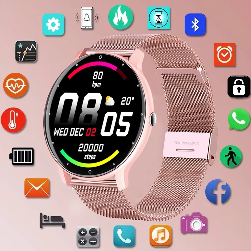 2025 ZL02 Smart watch Ladies Full touch Screen Sports Fitness watch IP67 waterproof Bluetooth For An