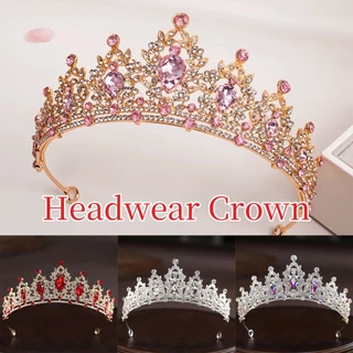 มงกุฎประดับเพชร คริสตัลหรูหรา Princess Crown เครื่องประดับผม สำหรับเจ้าสาว เจ้าหญิง