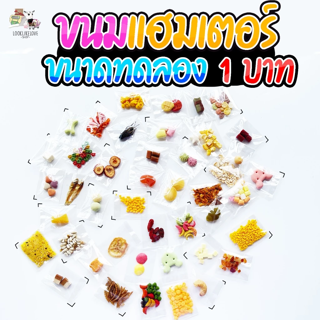 ขนมสัตว์เลี้ยงขนาดเล็ก แฮมเตอร์ กระต่าย นก สุ่มรูปแบบ