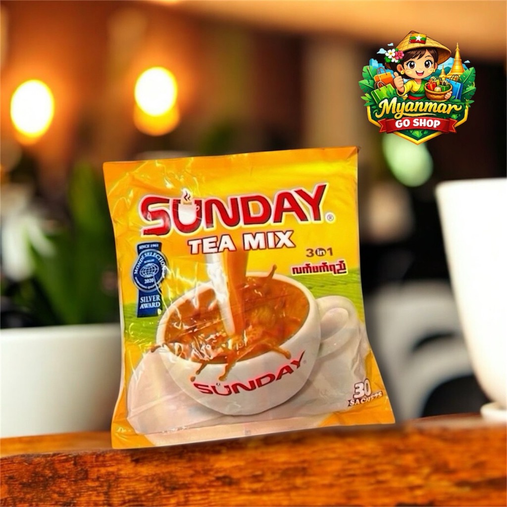 ชานม Sunday tea mix ชานมชง ห่อเหลือง หอมนม  (แพ็ค 30 ซอง) R021
