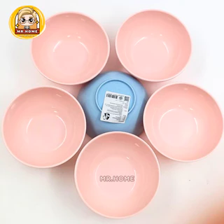 ถ้วยซุป เมลามีน ทรงโคม 5 นิ้ว สีพื้น ฟ้า ชมพู ขาว (ชุด 6ใบ)