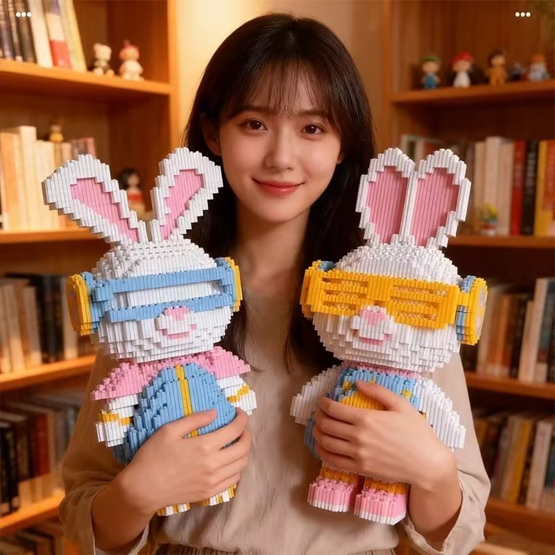 2 กระต่ายบล็อกอาคาร 28 ซม.ขนาดใหญ่ LEGO Building Blocks อนุภาคการศึกษาอาคารบล็อกของเล่นเด็กของเล่นเพื่อการศึกษา