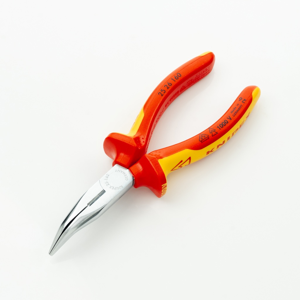 คีมปากแหลมปากง้อ ด้ามกันไฟฟ้า 1000 V. KNIPEX NO.25 26 160 Insulate Angle Snipe Nose Side Cutting Pliers VDE 1000 volt ราคา ถูกที่สุด ดีลบีเคเค แกลเลอรีภาพที่ 4