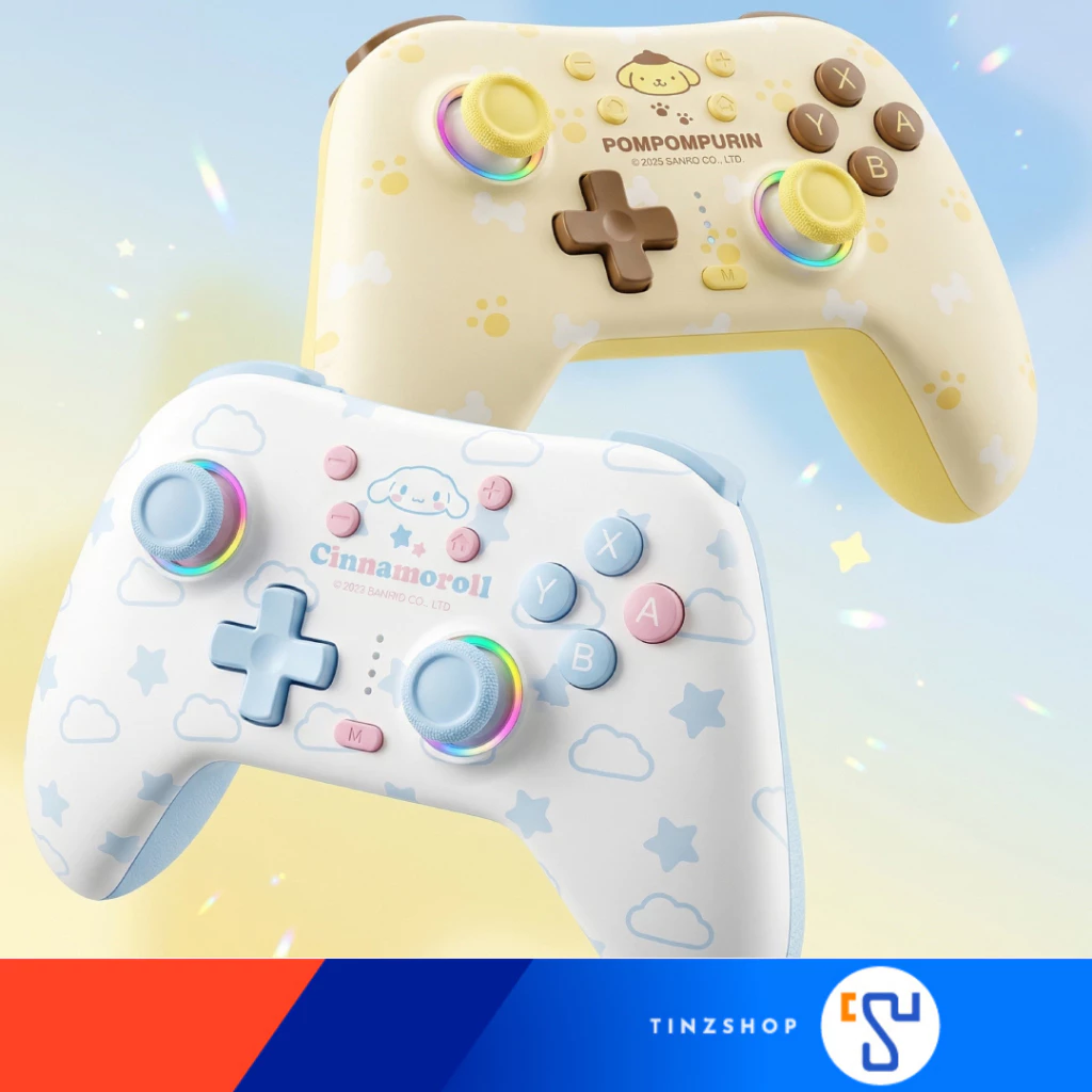 [ส่งด่วน] ของแท้ มีรับประกัน GeekShare Joy Pro Controller Pompompurin , Cinnamoroll , for Switch , PC , Android / iOS