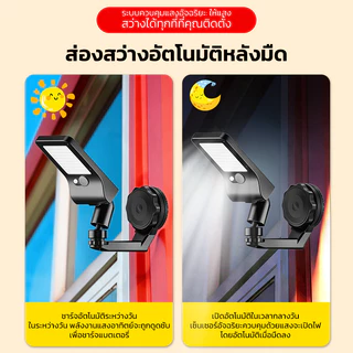 MeeDa 6000W โคมติดผนังโซล่าเซลล์ ส่องไกล 100 ม. แม่เหล็กติดตั้งง่าย พกันน้ำ IP68 กันฝน กันฝุ่น ทนทาน ตกแต่งสวนบ้านส