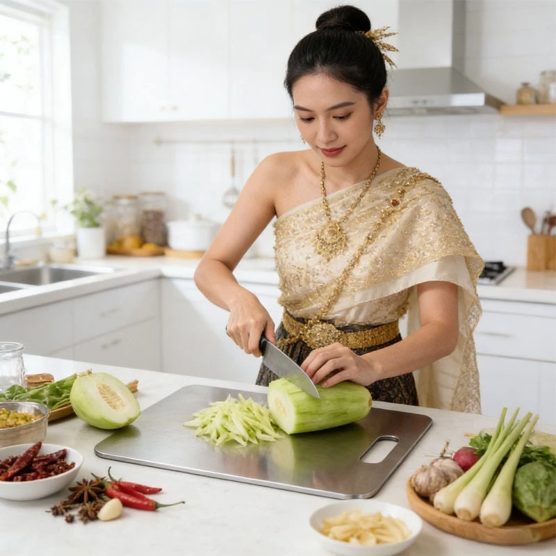 เขียงสแตนเลส 316 เกรดอาหาร ทำความสะอาดง่ายและไม่ขึ้นรา ไม่มีกลิ่นเหม็น ปลอดภัยต่อสุขภาพอนามัย