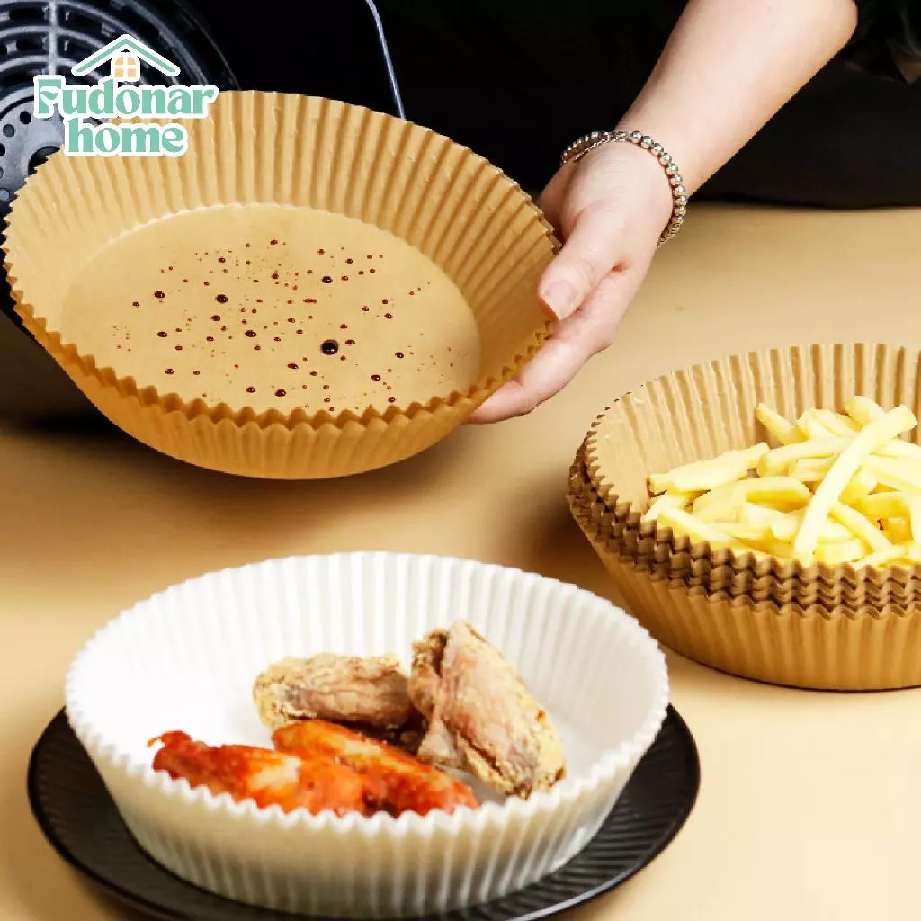 Fudonar กระดาษรองหม้อทอด กระดาษไขรองอาหาร กันน้ำมัน ทนร้อน ไม่ติดกระทะ สำหรับหม้อทอดไร้น้ำมัน thumbnail 9