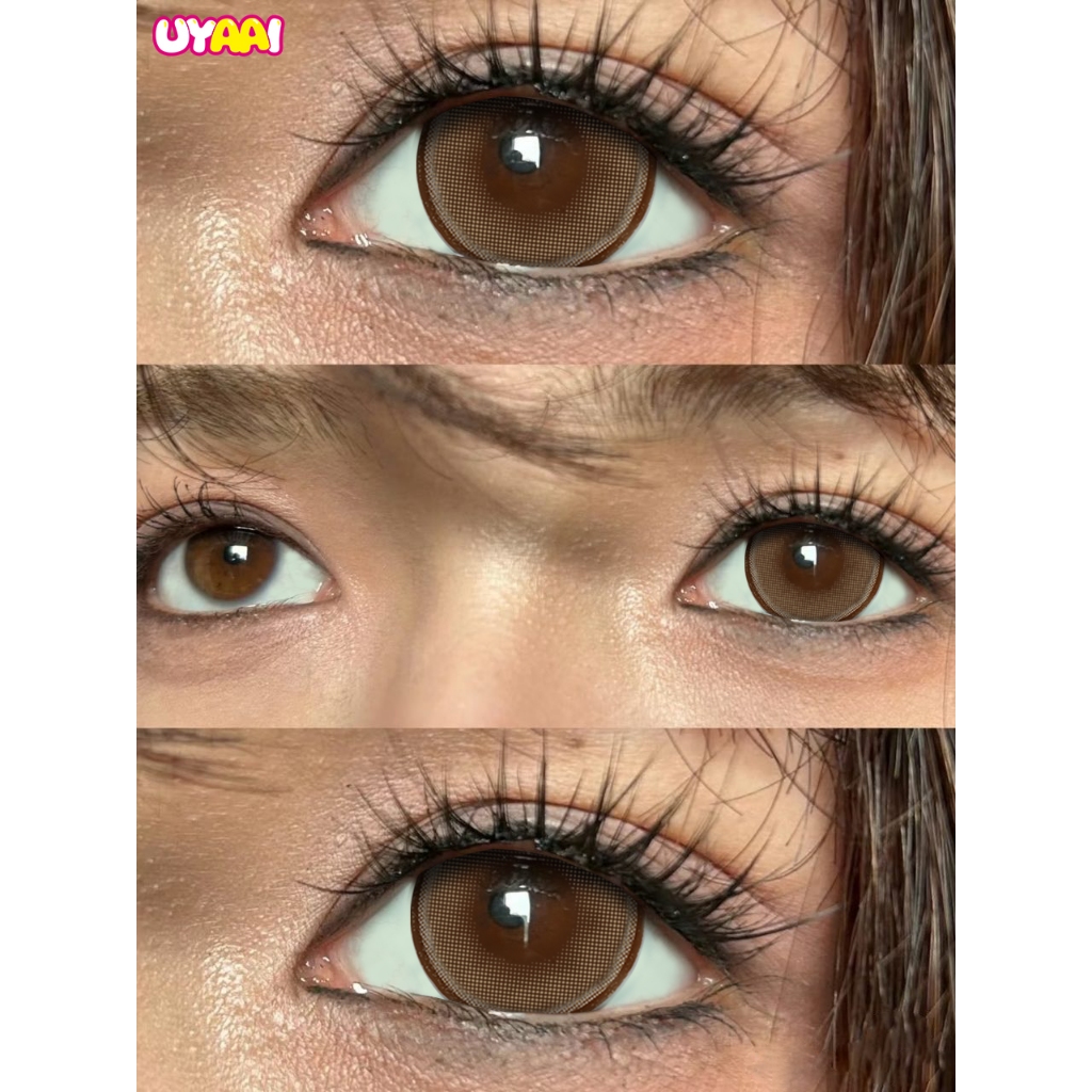 UYAAI x FRESHLADY คอนแทคเลนส์ Pearl series Brown Gray 14.5มม. รายเดือนเลนส์