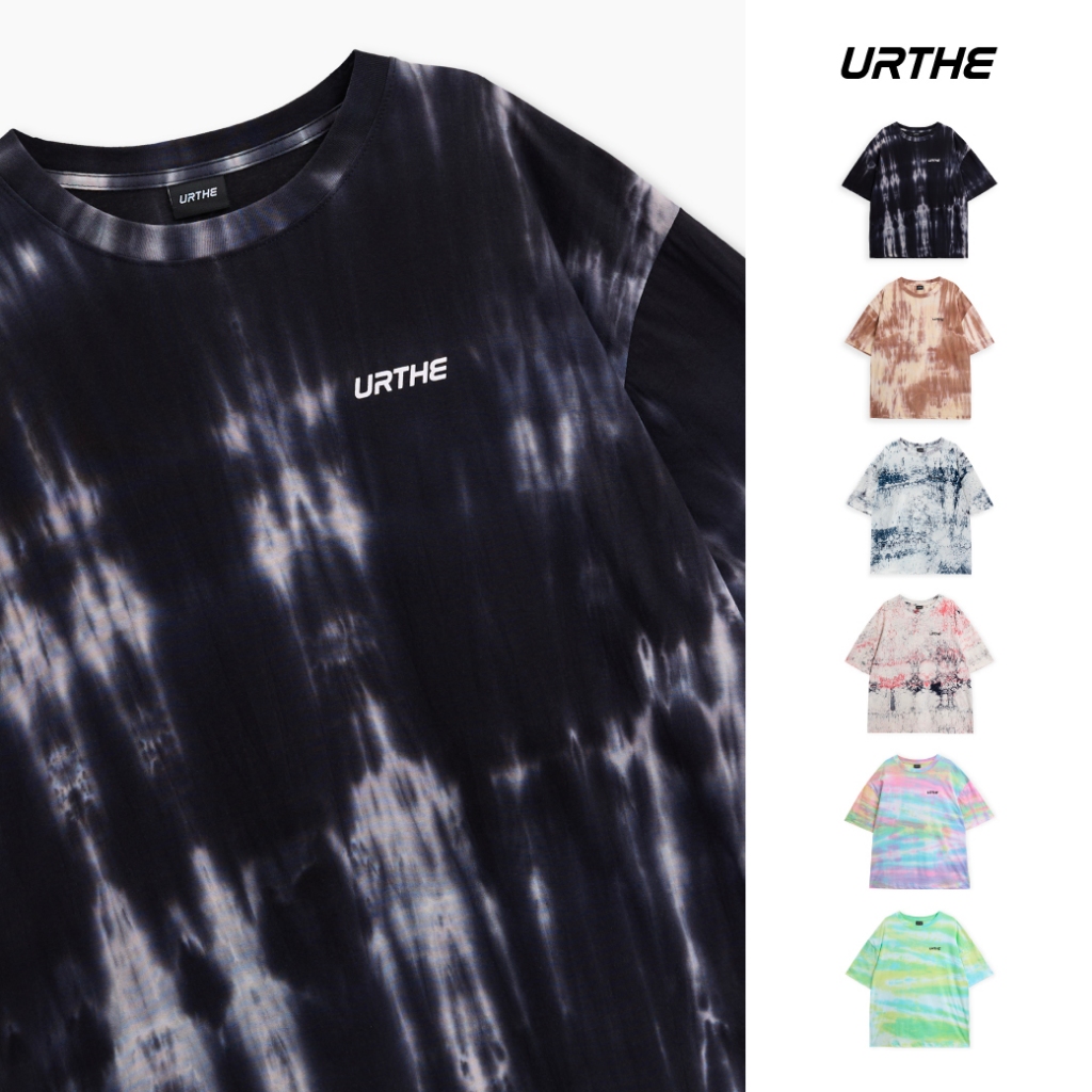 URTHE - เสื้อยืด เสื้อมัดย้อม Oversize รุ่น ASSORTED COLORS OVERSIZE T-SHIRT
