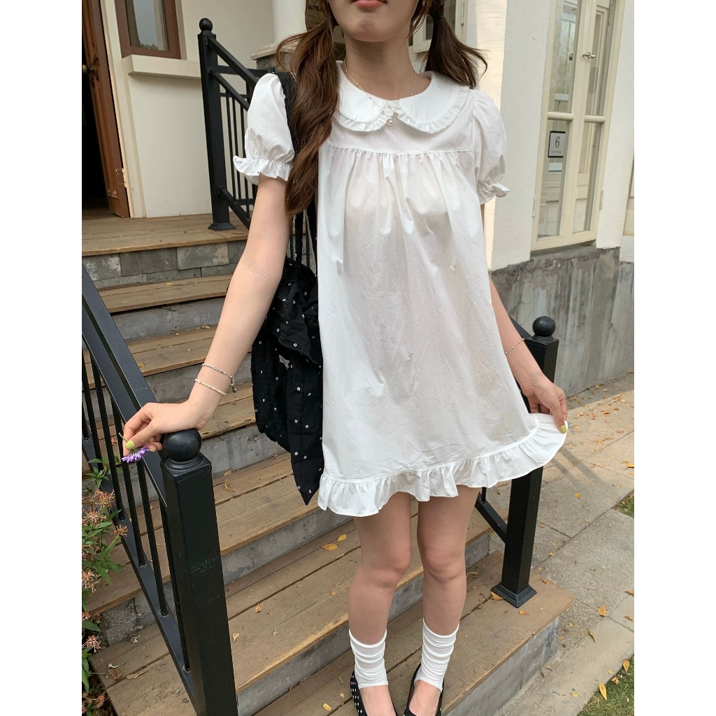 Somedays | 🐰Ami Dress มินิเดรสขาวแขนตุ๊กตา