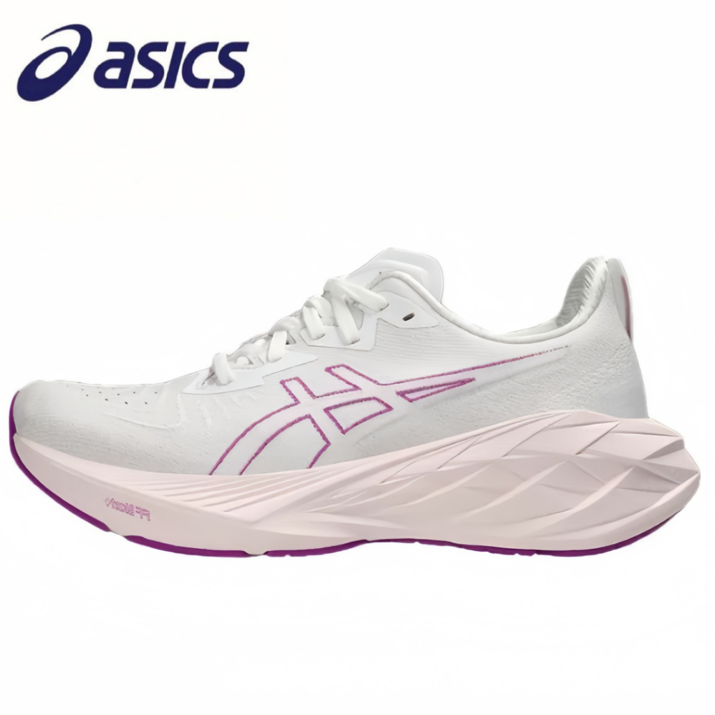 Asics Novablast 4 สีขาวสีม่วง （ของแท้ 100 %）