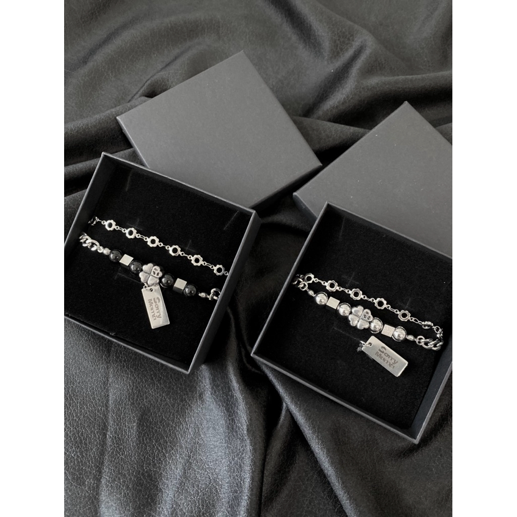 Clover Bracelet-balck,silver