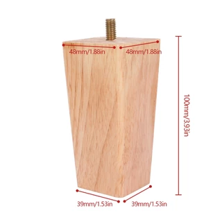 4PCS เฟอร์นิเจอร์ไม้ขา 6/10/15 ซม.เก้าอี้โต๊ะความสูงชิ้นส่วนเฟอร์นิเจอร์เท้า ขาเฟอร์นิเจอร์โซฟาและโต๊ะกาแฟสไตล์นอร์ดิก