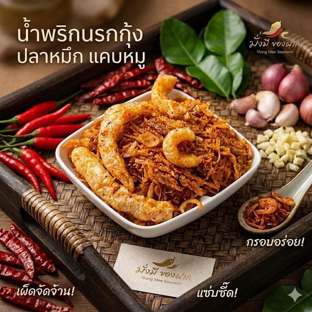 ✨🌶️น้ำพริกนรกแคบหมู🌶️✨น้ำพริกแม่สุภาพ อร่อย กรอบ หอม เผ็ดกำลังดี พร้อมเสิร์ฟความแซ่บ!