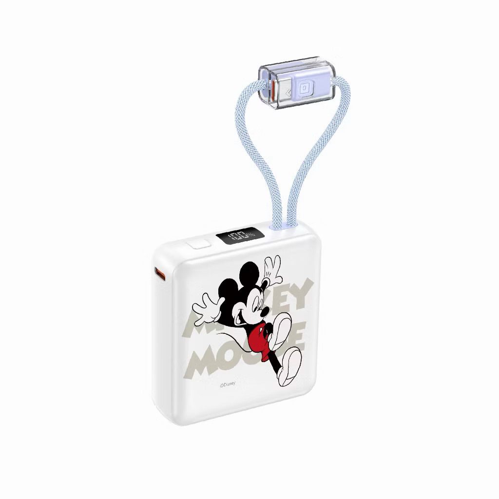 [มีCCC] Disney Powerbank รุ่น VPC10-03PD PRO 10000mAh Fast Charging PD20W QC3.0 มีสายในตัว Type-C,L-