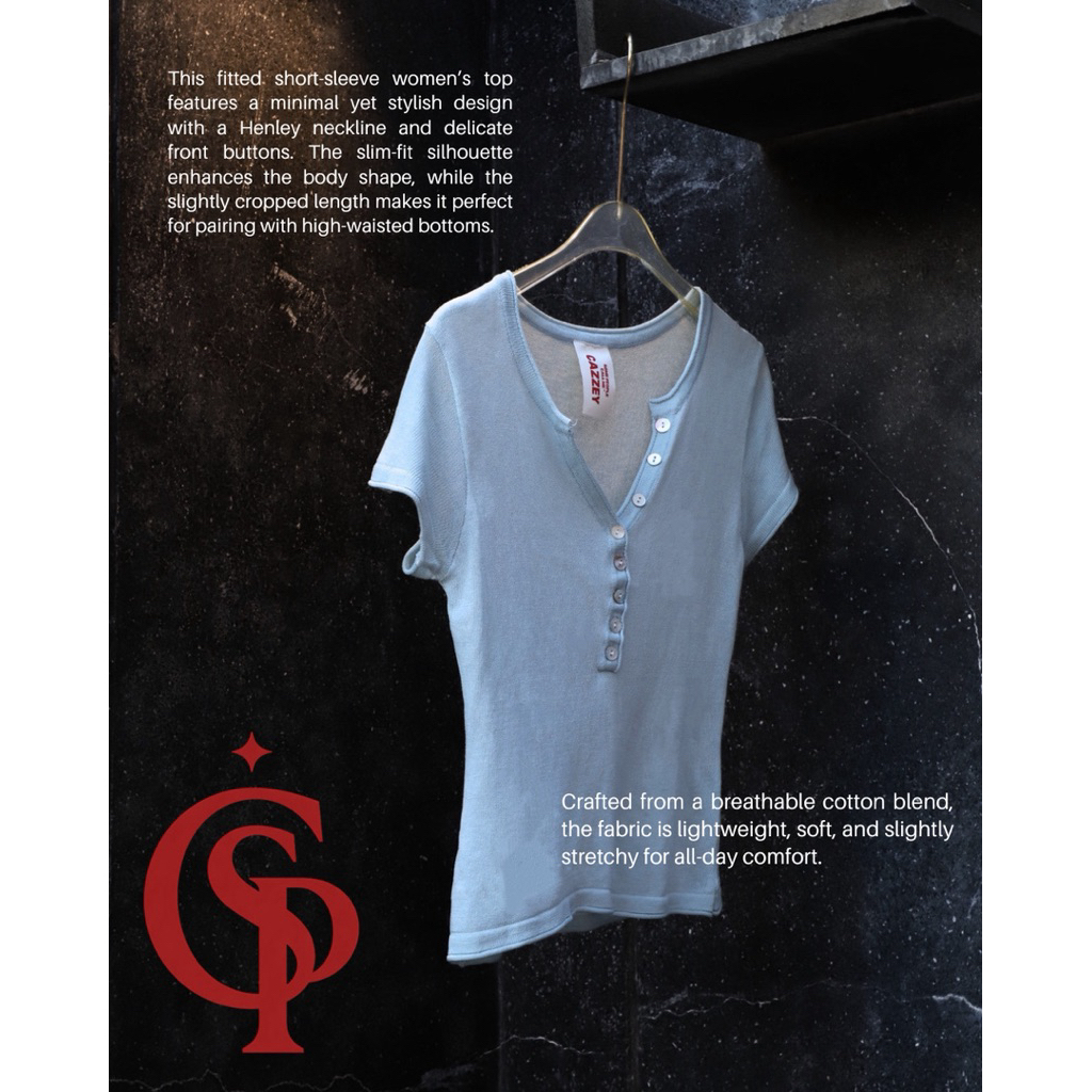 Short sleeve knit เสื้อไหมพรมผ้านิ่มใส่สบาย 8 กระดุม