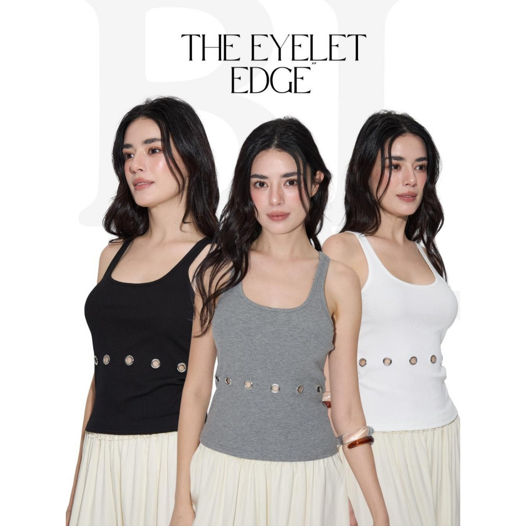BCTT10 The Eyelet Edge - เสื้อกล้ามทรงเก๋ อะไหล่ตรงกลาง