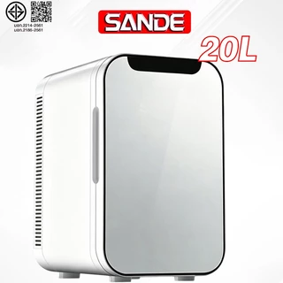 SANDE ตู้เย็นประตูเดียว 20L ด้วยฟังก์ชั่นลดเสียงรบกวนและประหยัดพลังงา นจึงเหมาะสำหรับใช้ในหอพักและสำนักงาน